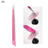 Pincettes Nail Art Tête en Silicone