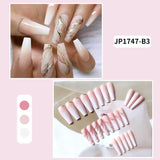 Faux Ongles Marbre Extra Longs