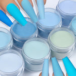 Poudre Acrylique Bleue pour Ongles