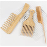 Brosse afro en bois