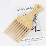 Brosse afro en bois